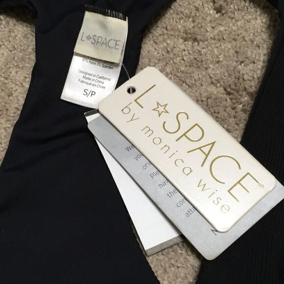 l*space black ribbed cut out bikini top. NWT - Picture 9 of 10